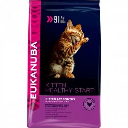 Сухой корм Eukanuba Kitten Healthy Start с курицей для котят, беременных и кормящих кошек