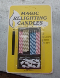 Свечи для торта витые с подставками Magic Religting Candles