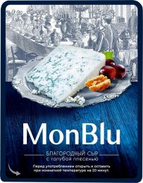 Сыр Бобровский сырзавод MonBlu с голубой благородной плесенью.