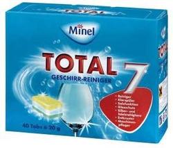 Таблетки для посудомоечных машин Minel Total 7