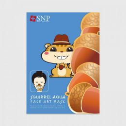 Тканевая маска для лица SNP Squirrel Aqua Face Art Mask