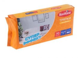 Тряпки для уборки "Супер эффект", BonHome, 20х20 см, 70 шт