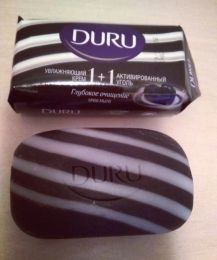 Туалетное крем-мыло Duru 1+1 Увлажняющий крем+Активированный уголь