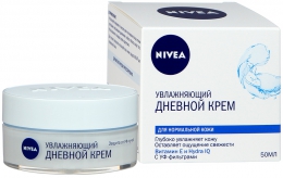 Увлажняющий дневной крем Nivea "Aqua Effect" для нормальной кожи Витамин Е и Hydra IQ