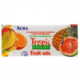 Влажные салфетки Aura Tropic Coctail Fruit Mix