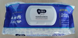 Влажные салфетки для всей семьи с антибактериальным эффектом "Aura" Family