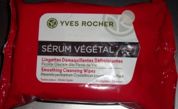 Влажные салфетки Yves Rocher "Serum vegetal" для снятия макияжа с разглаживающим эффектом