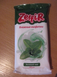 Влажные салфетки Zeffir "Зеленый чай"