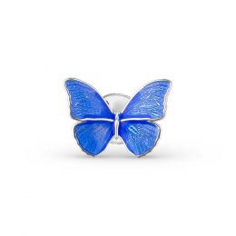 Значок "Бабочка" из серебра с эмалью "Костромской ювелирный завод", Артикул 45020016