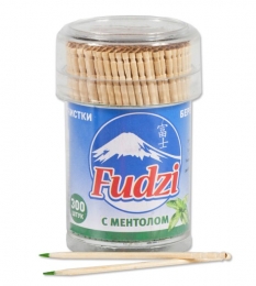 Зубочистки Fudzi березовые с ментолом