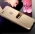 Зеркальный силиконовый бампер-чехол Antecase Ultra Slim Gold Mirror Case для iPhone 5/5S