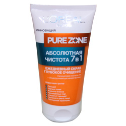 Pure zone rp. Скраб лореаль Pure Zone. Лореаль скраб 7 в 1. Loreal 7 в 1 Pure Zone. Лореаль Париж скраб 7 в 1.