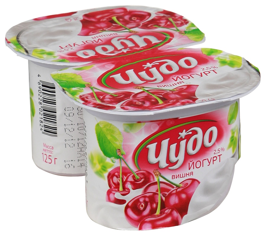 Фруктовое чудо. Йогурт чудо 2,5% стакан вишня-черешня 290г. Йогурт чудо 290г. Йогурт чудо вишня/черешня, 2,5% 290гр. Чудо йогурт 4 шт.