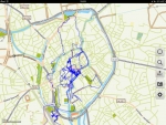 Запись треков на примере города Брюгге в приложении Galileo Offline Maps для iPad