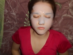 Collagen Crystal Facial Mask, на лице