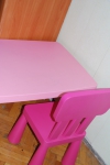 Стол детский Маммут Икеа, светло-розовый