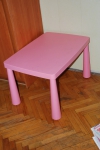 Стол детский Маммут Икеа, светло-розовый