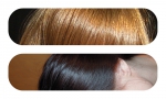 Цвет волос до и после окрашивания Garnier Colors & Shine