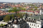 Вид на Вильнюс с Башни Гедиминаса. На переднем плане - дворец Правителей.