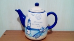 Маленький чайник "Морской стиль" синий