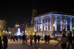 Вильнюс, световой фонтан на Ратушной площади