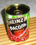 Внешний вид баночки с фасолью красной консервированной Heinz