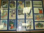 Часть экспозиции с новогодними советскими открытками