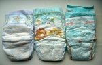 Слева направо:Pampers Premium Care,  Pampers Active Baby и Pampers Sleep and Play