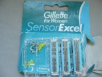Картридж для бритья женский Gillette «Sensor Excel» 5 шт в упаковке