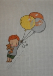 Мальчик с воздушными шариками, пара к аналогичной девчушке) Схемы простенькие и потому особо удачно подходят для метрик)