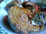 Скумбрия атлантическая с овощным гарниром в томатном соусе " Рыбное меню в тарелке