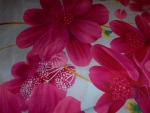 цветы на ткани