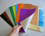 Цветная бумага мелованная Волшебная  Silwerhof 10 листов - набор бумаги