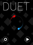 Игра для iPad "Duet", скриншот - вступительный экран, книжная ориентация