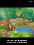 Бесплатная игра для iPad "Bears vs. ART", скриншот, предыстория "жил-был мишка без забот, ловил рыбку в пруду"