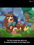 Бесплатная игра для iPad "Bears vs. ART", скриншот, предыстория "ему редко приходилось рычать, он бродил по лесу и был счастлив"
