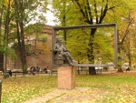 Площадь Яна Матейко в Кракове. Скульптура художника