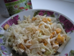 Готовый салат с имбирной заправкой