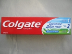 Зубная паста Colgate с фторидом "Тройное действие" Натуральная мята фото упаковки