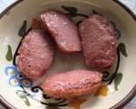 Колбаски шашлычные "Первомайские деликатесы" после микроволновки