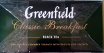 Чай greenfield classic breakfast черный в пакетиках название на упакованной коробке