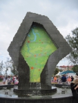 Скульптура с изображением карты Тюменской области