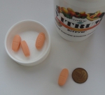 Витамины Витрум. Размер и внешний вид таблетки.