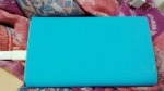 Голубой резиновый чехол с логотипом mi