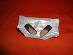 Батончики "Ореховая роща" от фабрики "Красный октябрь", конфета в разрезе
