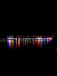 Центральный пляж Кабардинки ночью.