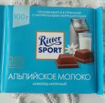 Шоколад молочный Ritter Sport с Альпийским молоком