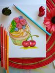 Рисунок карандашами цветными HappyColor рисовать удовольствие