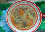 Приготовленный грибной суп