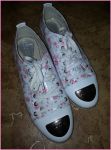 Туфли белые в цветочный принт La Rose